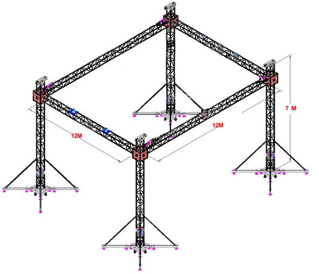 Strong And Versatile Stage Roof Truss System For Lighting Audio Equipment And More