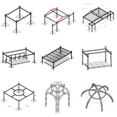 Strong And Versatile Stage Roof Truss System For Lighting Audio Equipment And More